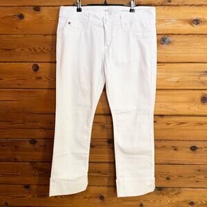 Hudson Ginny Crop Straight Cuff White Size 32